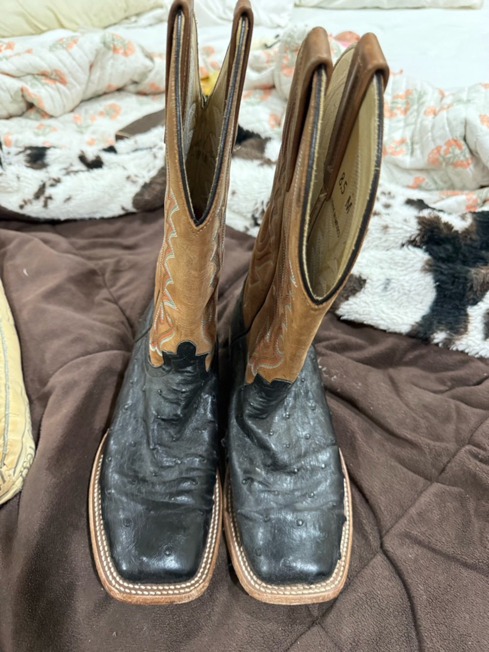 Macie Bean full quill ostrich boots - women’s 8.5m